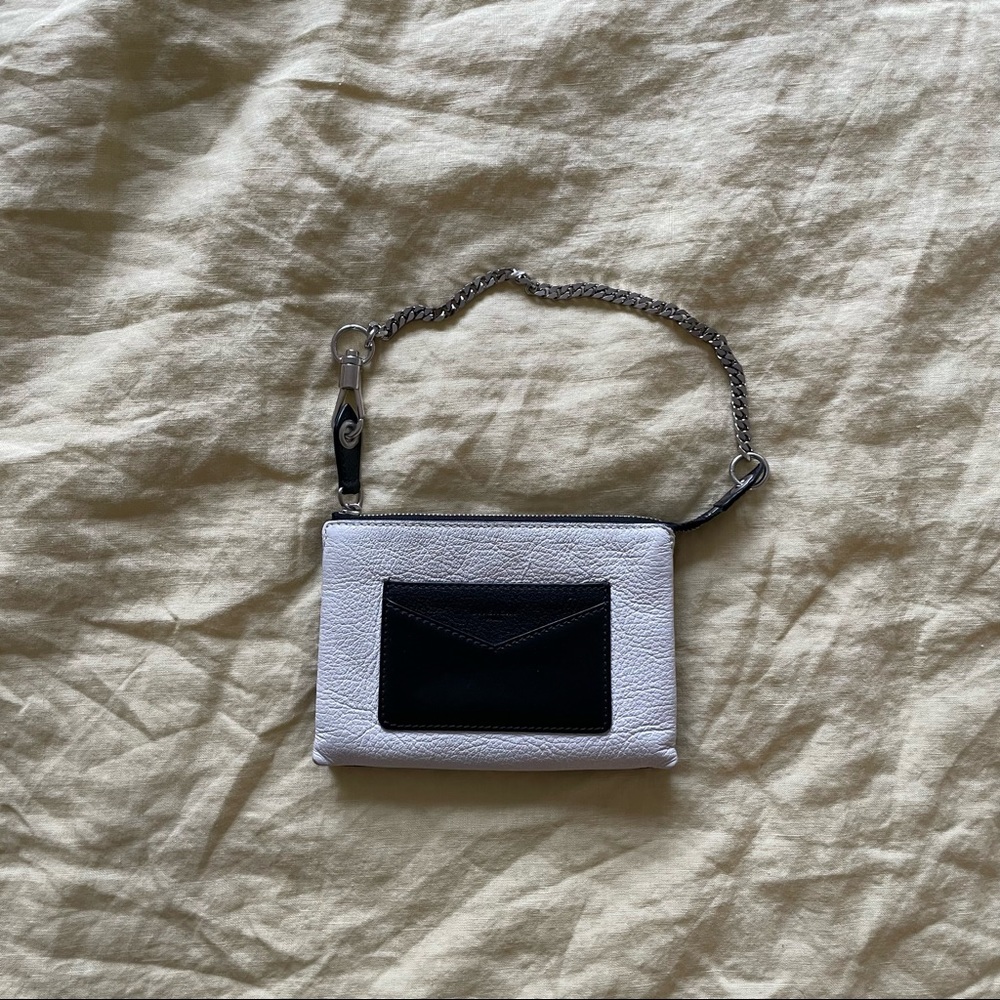 Givenchy Black/Ivory Clutch w Chain Strap